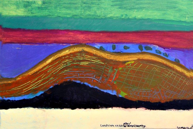 Landscape on the Hill  Inspired by Van Gogh